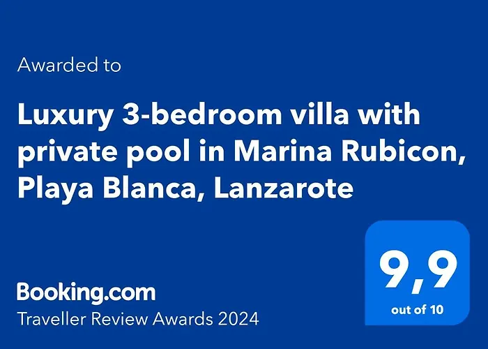 Luxury 3-Bedroom Villa With Heated Private Pool - In Marina Rubicon, Playa Blanca, Lanzarote
